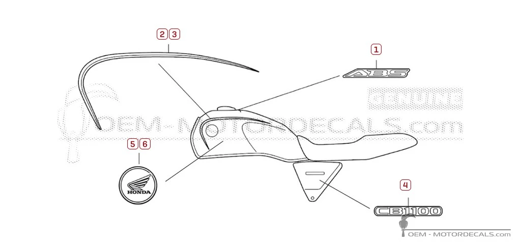 Naklejki do Honda CB1100 2015 • Honda Naklejki OEM