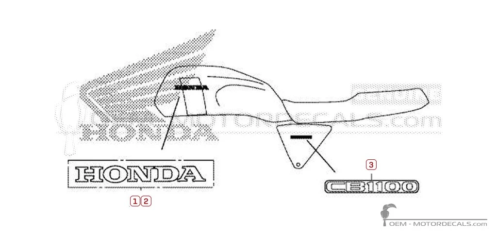 Naklejki do Honda CB1100 EX 2017 • Honda Naklejki OEM Naklejki do Honda CB1100 EX 2017 • Honda Naklejki OEM
