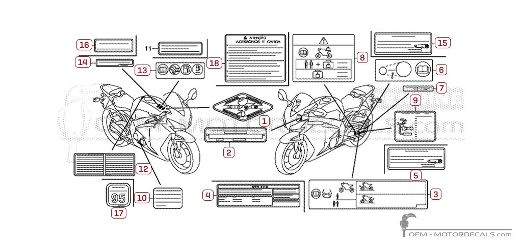 Decals for Caution labels • Honda OEM Decals Decals for Caution labels • Honda OEM Decals