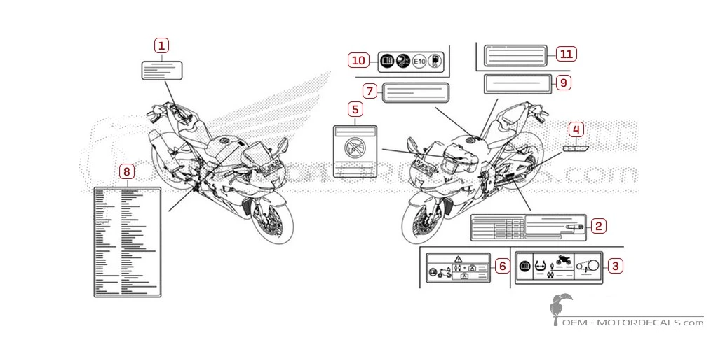 Decals for Caution labels • Honda OEM Decals Decals for Caution labels • Honda OEM Decals