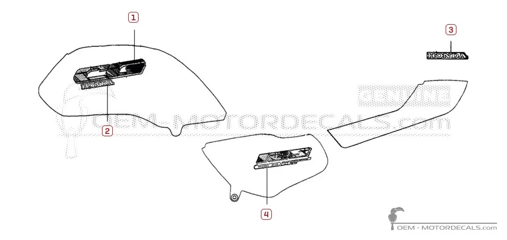 Aufkleber für Honda CG125 1995 • Honda OEM-Aufkleber