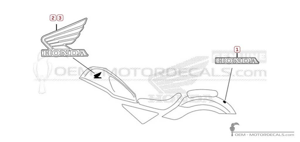 Naklejki do Honda CMX500 REBEL Special Edition  2025 • Honda Naklejki OEM