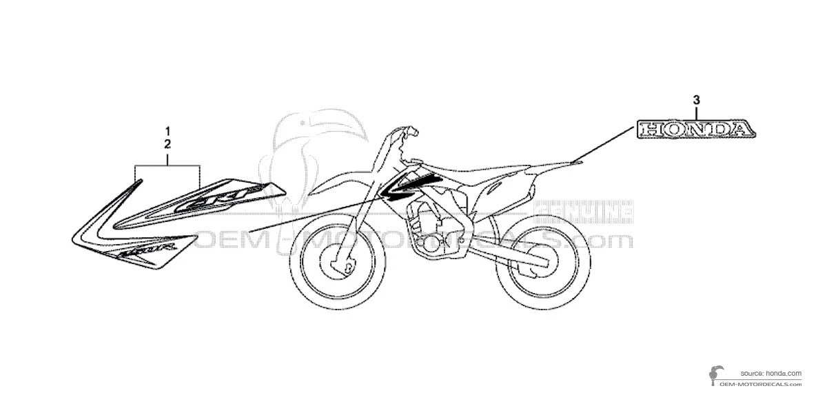 Pegatinas para Honda CRF250R 2011 - Rojo • Honda Pegatinas OEM
