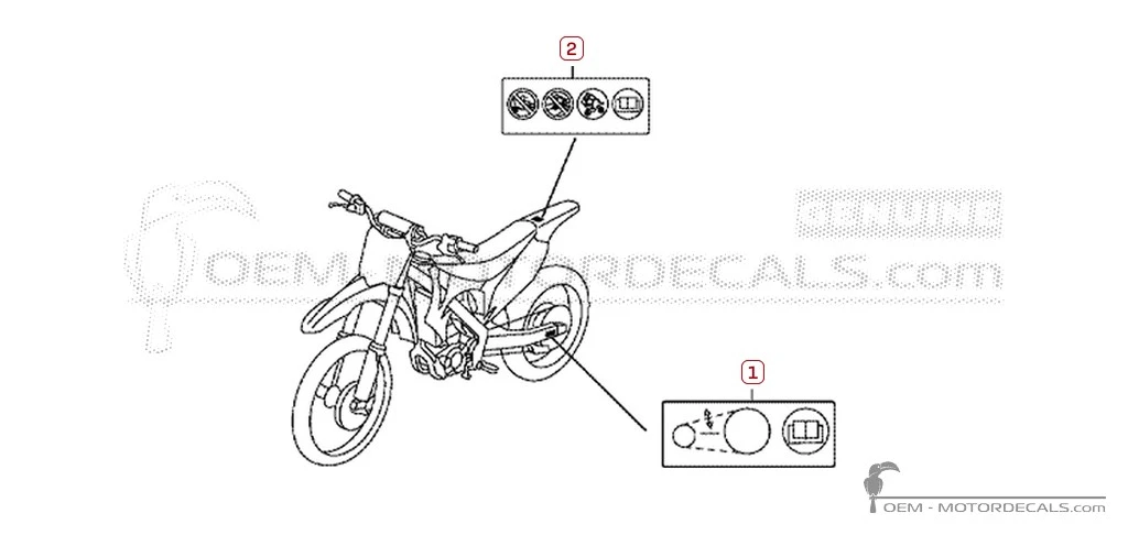 Adesivi per Etichette di avvertenza • Honda Adesivi OEM Adesivi per Etichette di avvertenza • Honda Adesivi OEM