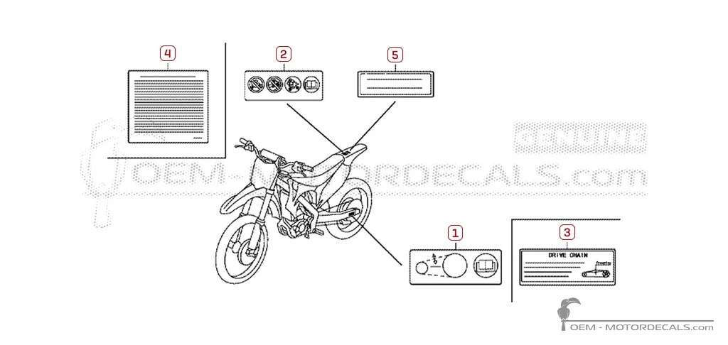 Aufkleber für Warnhinweise • Honda OEM-Aufkleber Aufkleber für Warnhinweise • Honda OEM-Aufkleber