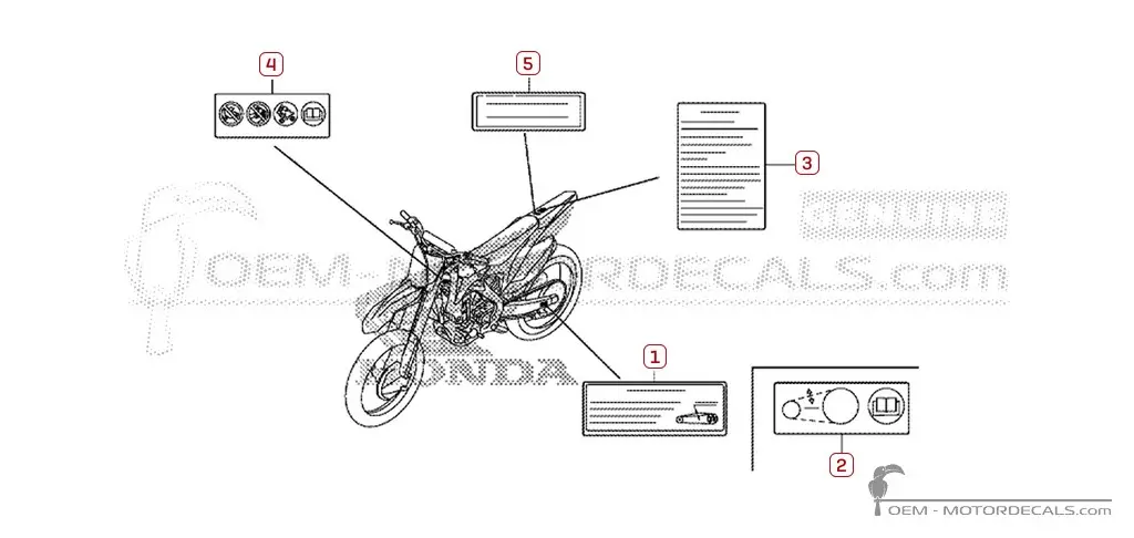 Decals for Caution labels • Honda OEM Decals Decals for Caution labels • Honda OEM Decals