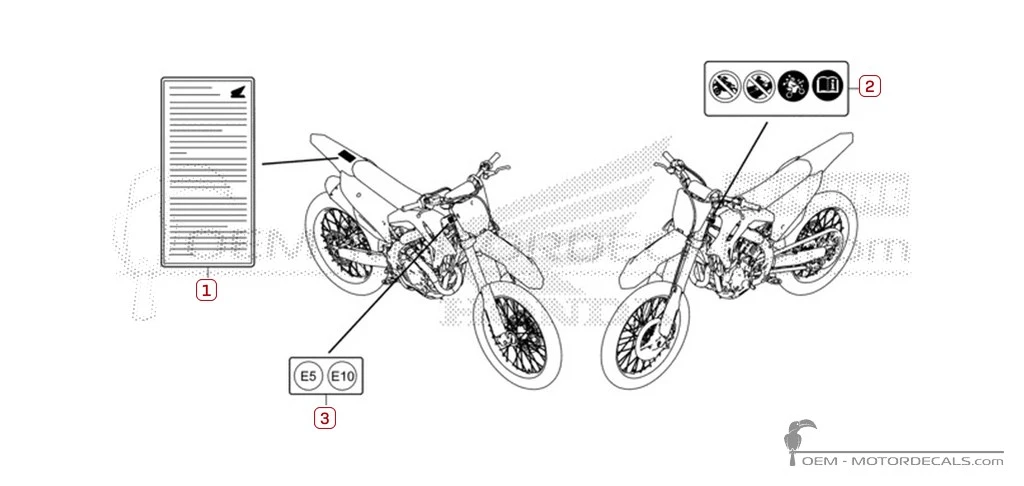 Stickers voor Waarschuwingslabels • Honda OEM Stickers Stickers voor Waarschuwingslabels • Honda OEM Stickers
