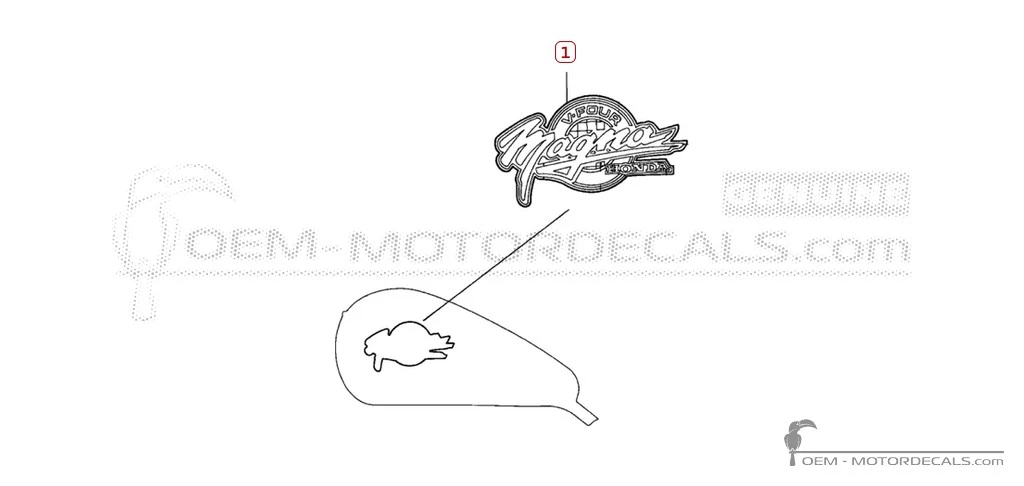Decals for Honda VF750 C Magna 1993 • Honda OEM Decals