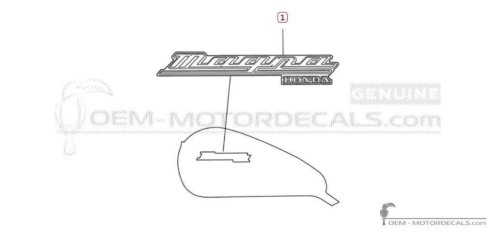 Autocollants pour Honda VF750 C Magna  2000 • Honda Autocollants OEM