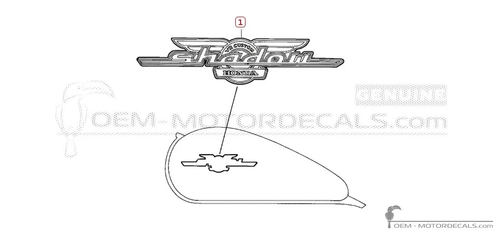 Pegatinas para Honda VT125C SHADOW 2000 • Honda Pegatinas OEM Pegatinas para Honda VT125C SHADOW 2000 • Honda Pegatinas OEM