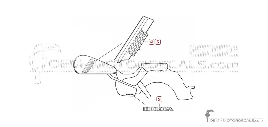 Decals for Honda VT750C SHADOW Phantom  2024 • Honda OEM Decals