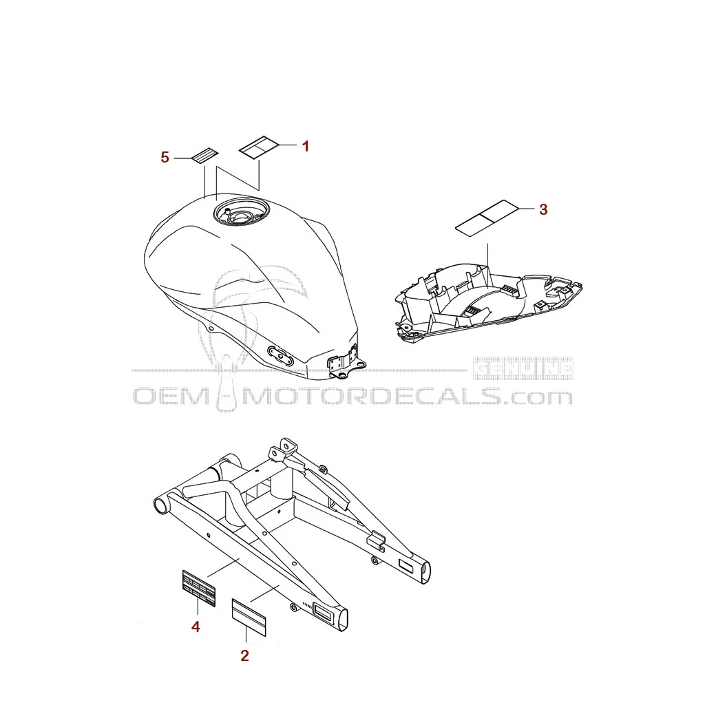 Decals for Kawasaki EX650 ER6F - Caution labels • Kawasaki OEM Decals