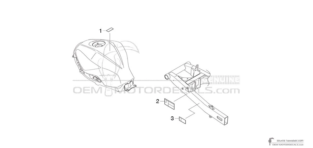 Decals for Kawasaki NINJA 300 - Caution labels • Kawasaki OEM Decals