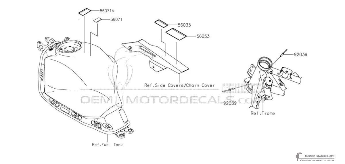 Decals for Kawasaki NINJA 650 - Caution labels • Kawasaki OEM Decals