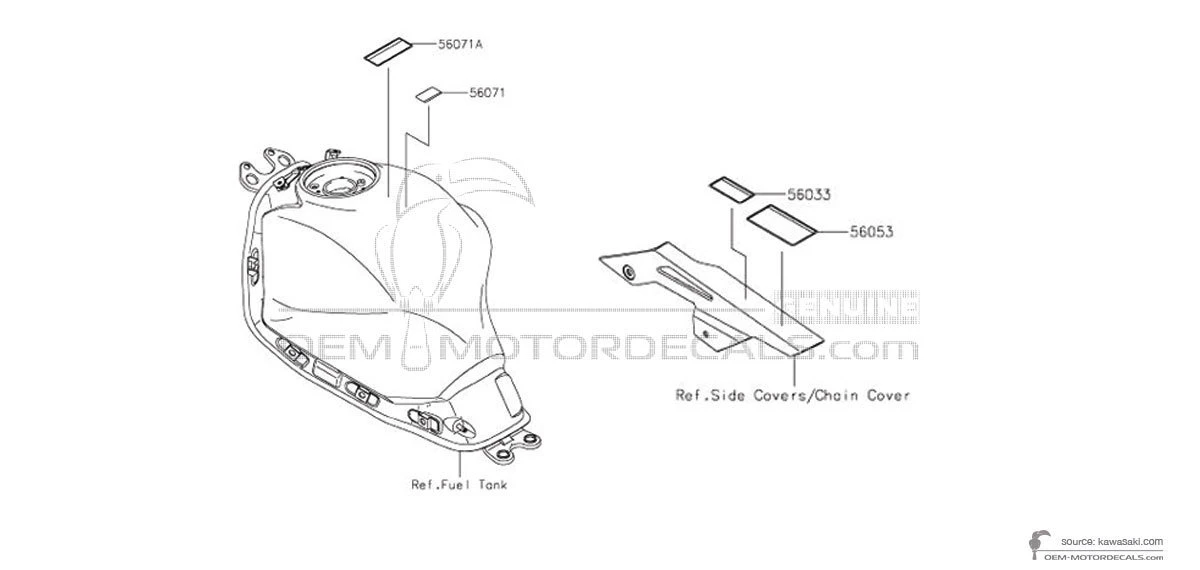 Decals for Kawasaki NINJA 650 - Caution labels • Kawasaki OEM Decals