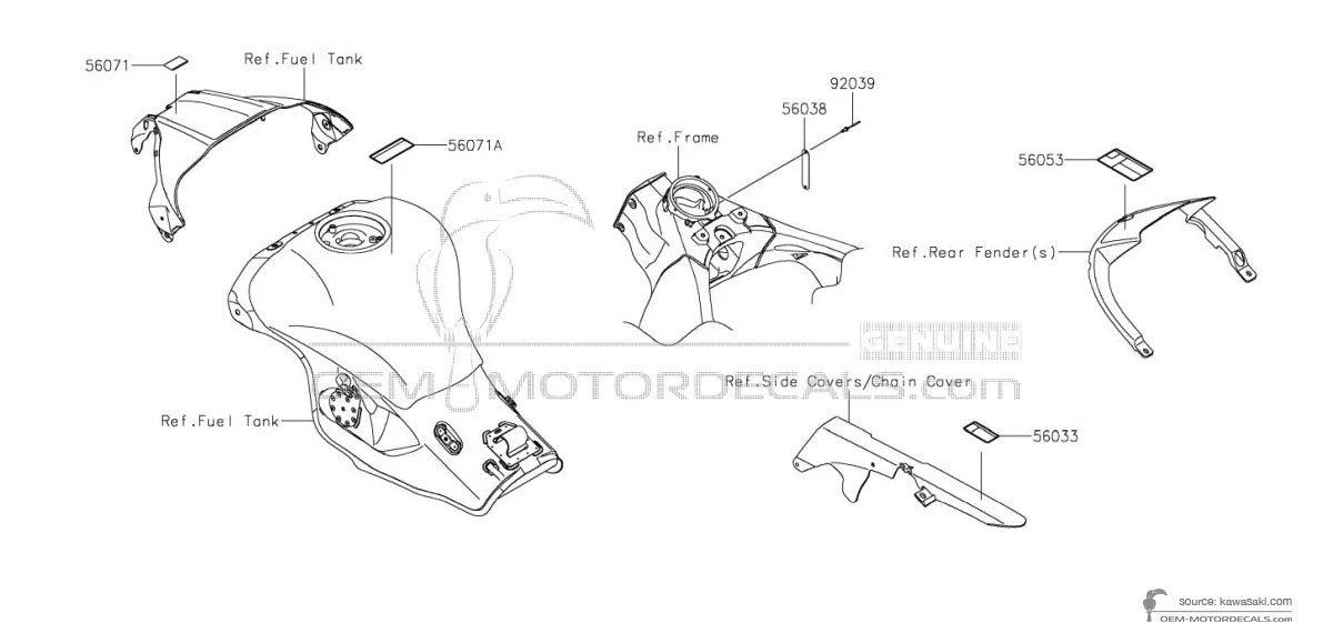 Decals for Kawasaki ZX10R - Caution labels • Kawasaki OEM Decals
