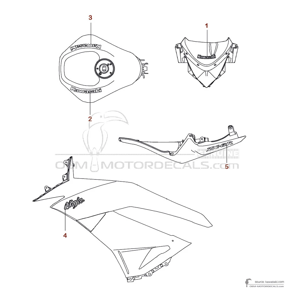 ジンカップ 2015 Kawasaki Ninja Zx6r 636 Engine Top End Cylinder Head