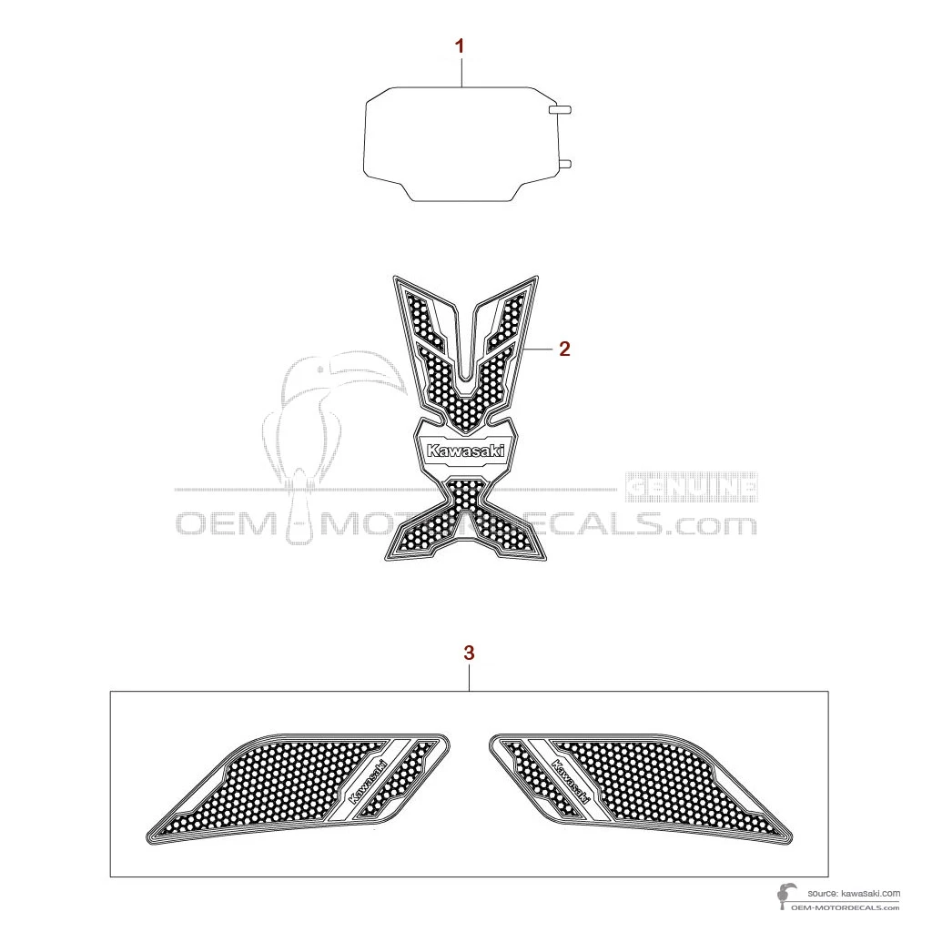 Decals for Kawasaki NINJA ZX6R - Optional Stickers • Kawasaki OEM Decals