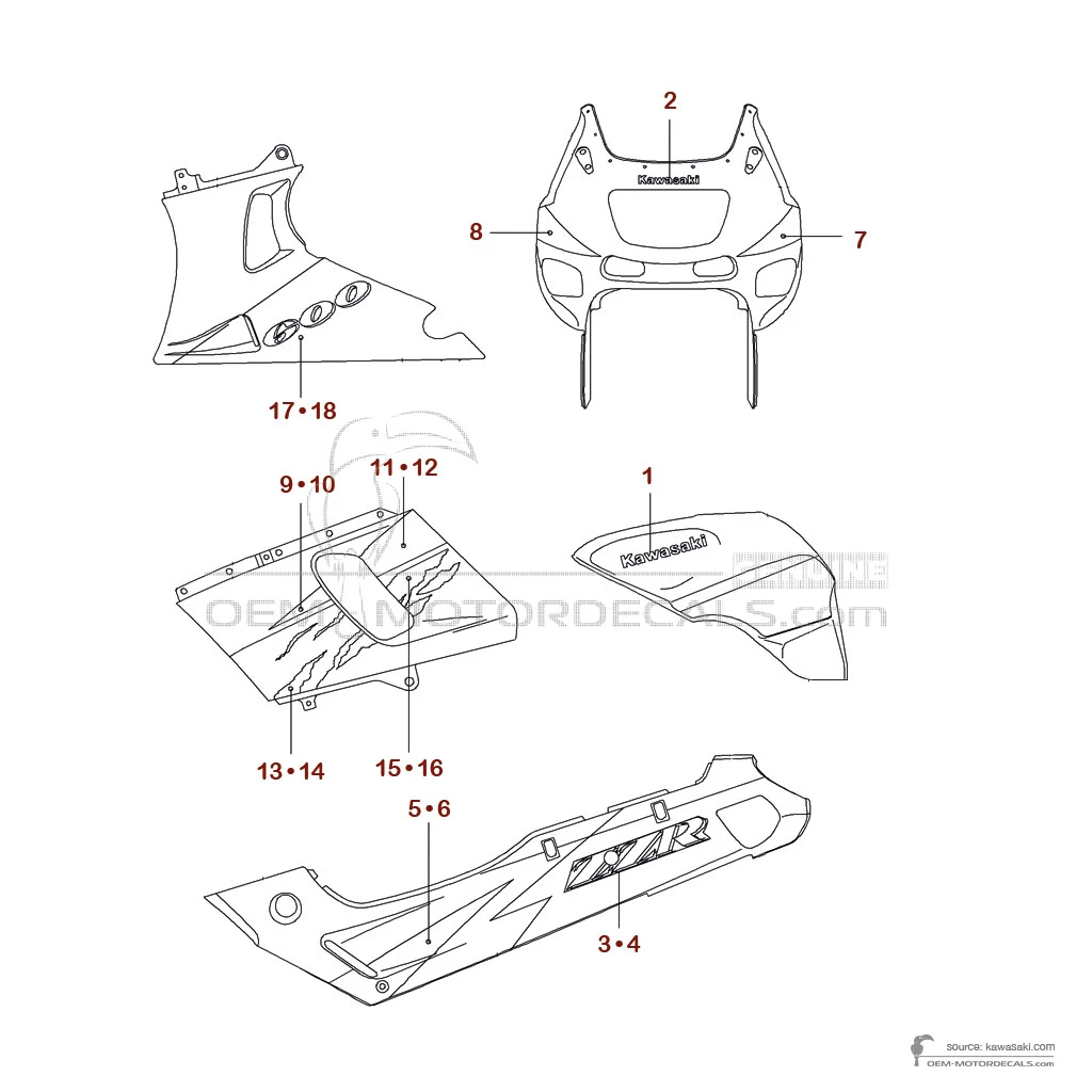 かつ KAWASAKI OEM INLET DUCT - 14073-1577 | Partzilla.com