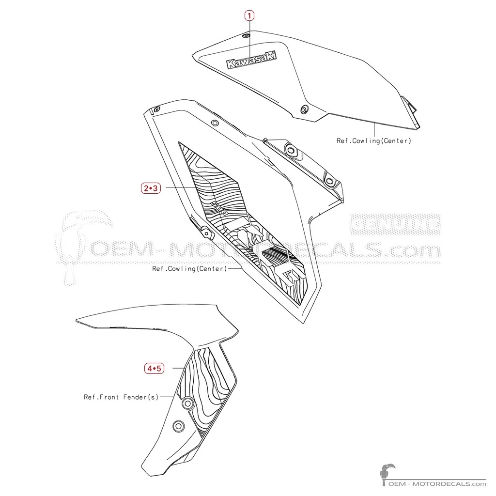 Decals for Kawasaki KLE500 SE 2026 • Kawasaki OEM Decals