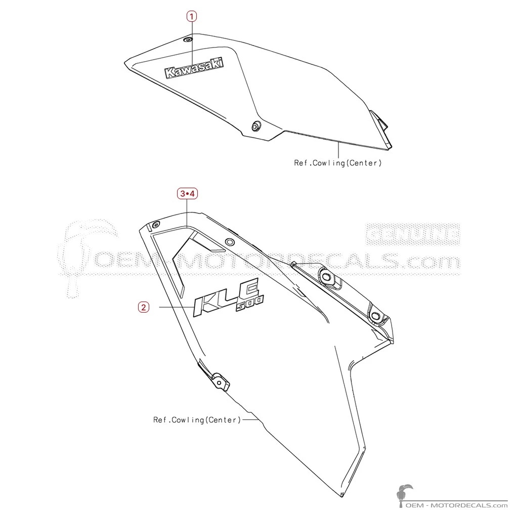 Aufkleber für Kawasaki KLE500 2026 • Kawasaki OEM-Aufkleber
