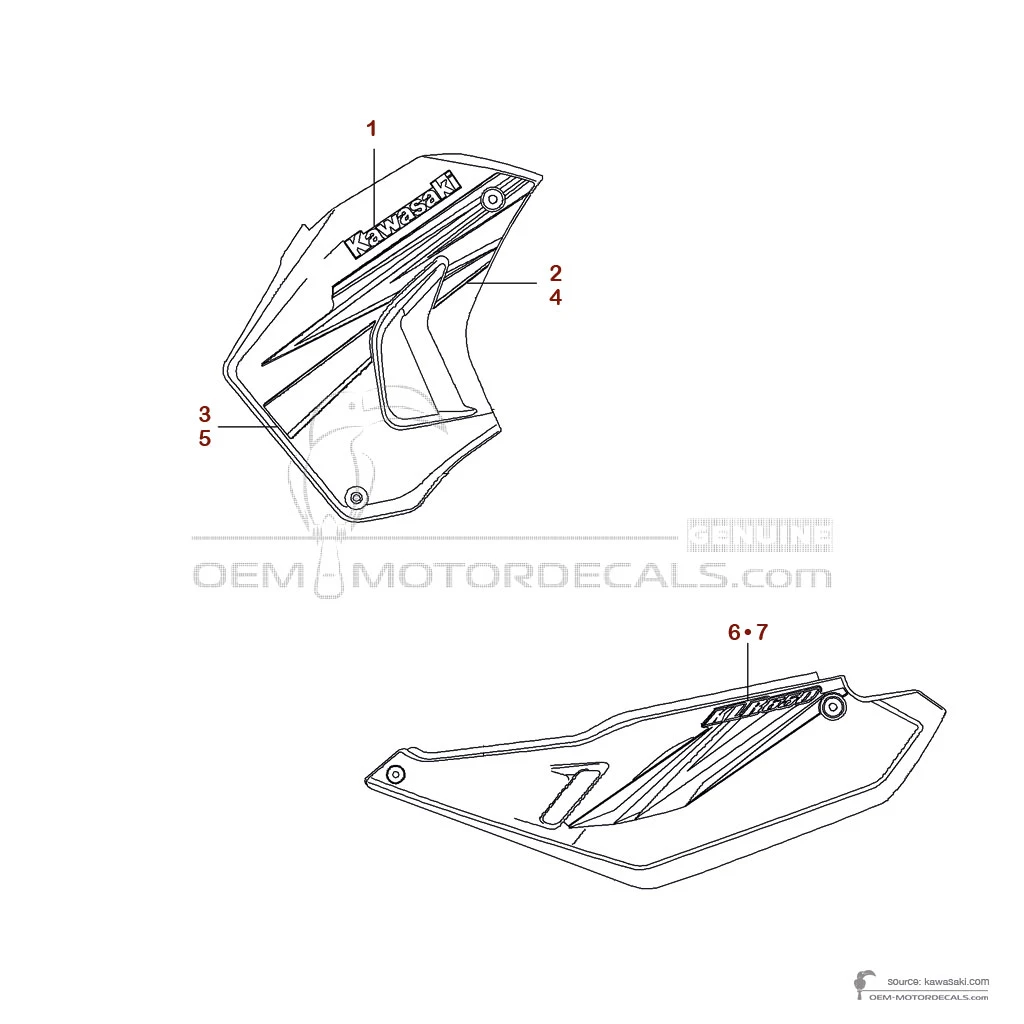 Decals for Kawasaki KLR650 2011 - Blue • Kawasaki OEM Decals