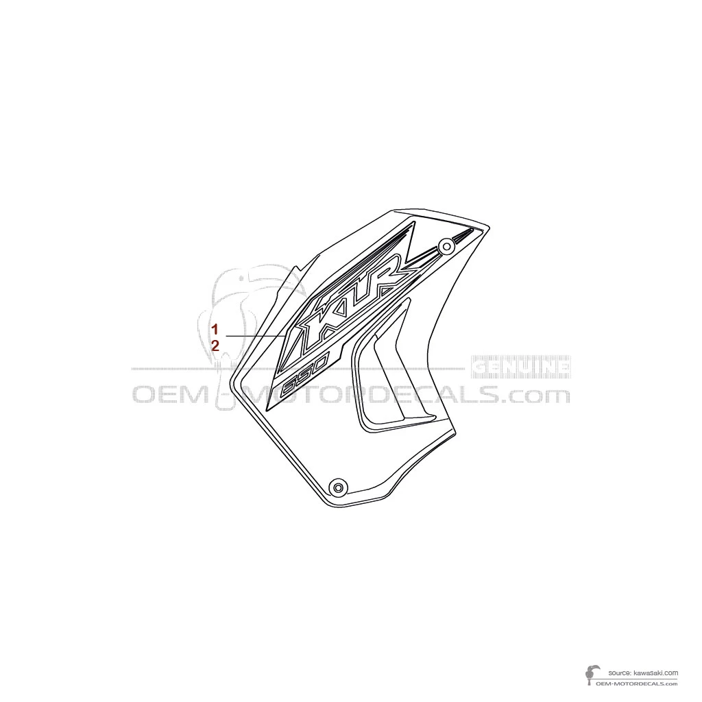 Decals for Kawasaki KLR650 2018 - Yellow • Kawasaki OEM Decals