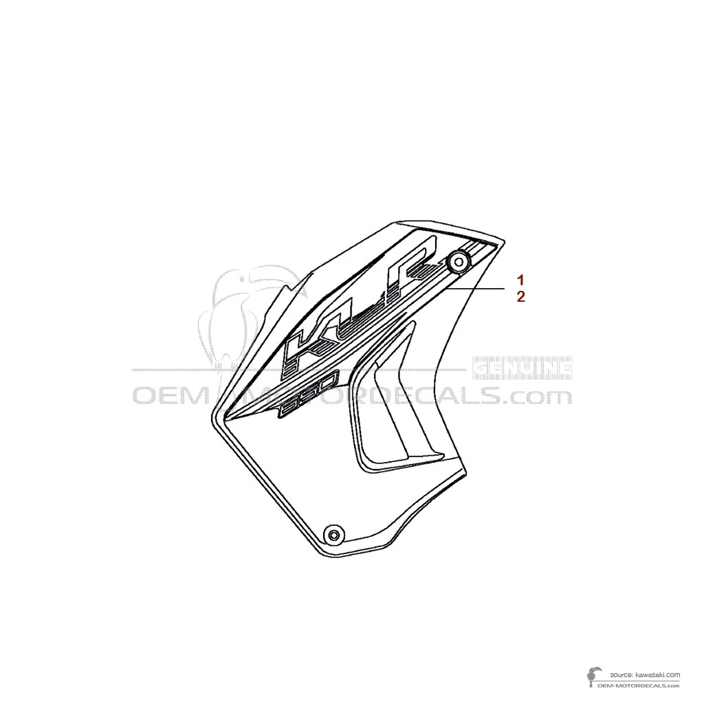 Stickers voor Kawasaki KLR650 CAMO 2017 - Grijs • Kawasaki OEM Stickers