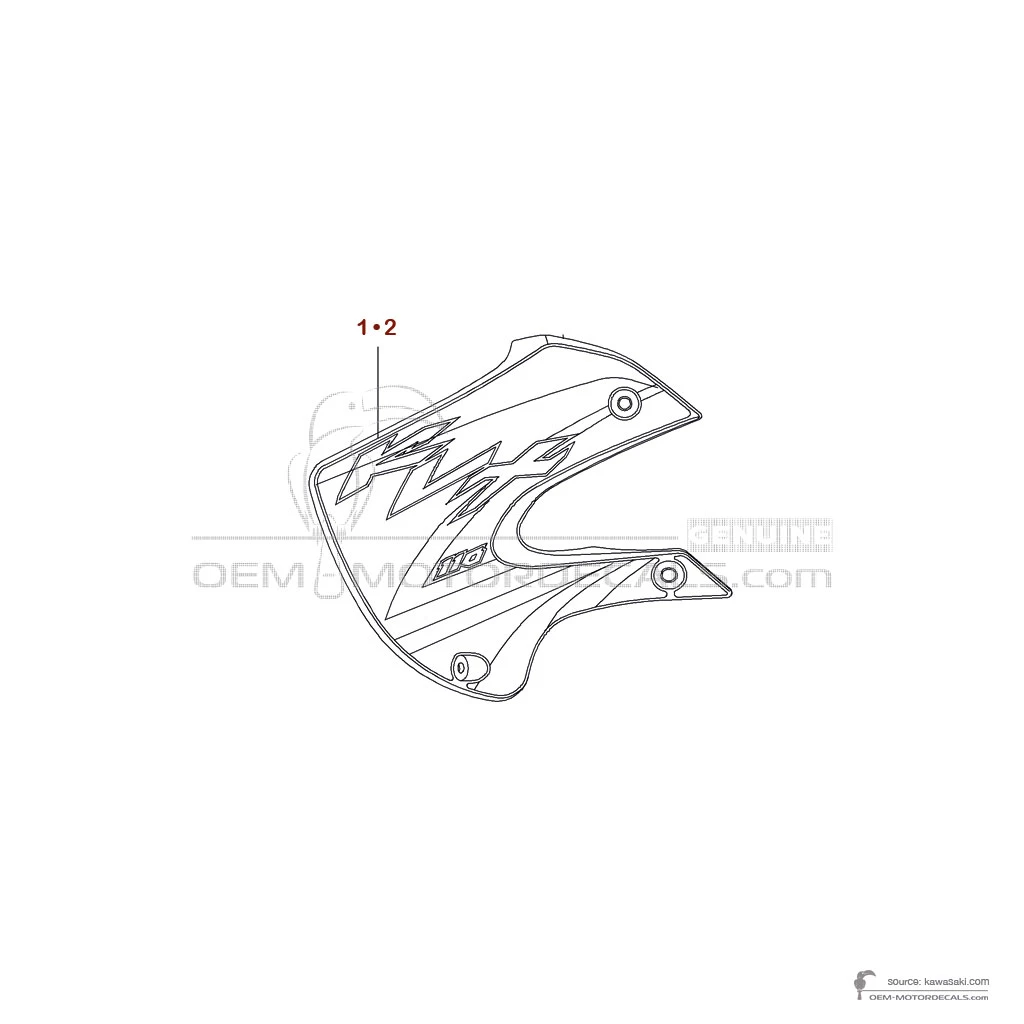 Pegatinas para Kawasaki KLX110 2002 - Verde • Kawasaki Pegatinas OEM