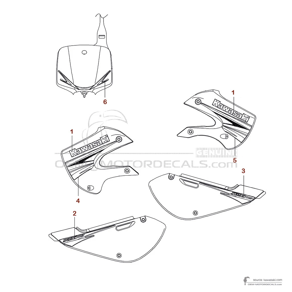 Naklejki do Kawasaki KLX110 2009 - Zielony • Kawasaki Naklejki OEM