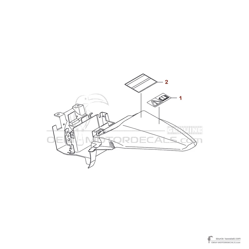 Pegatinas para Kawasaki KLX110 2010 - Etiquetas de precaución • Kawasaki Pegatinas OEM