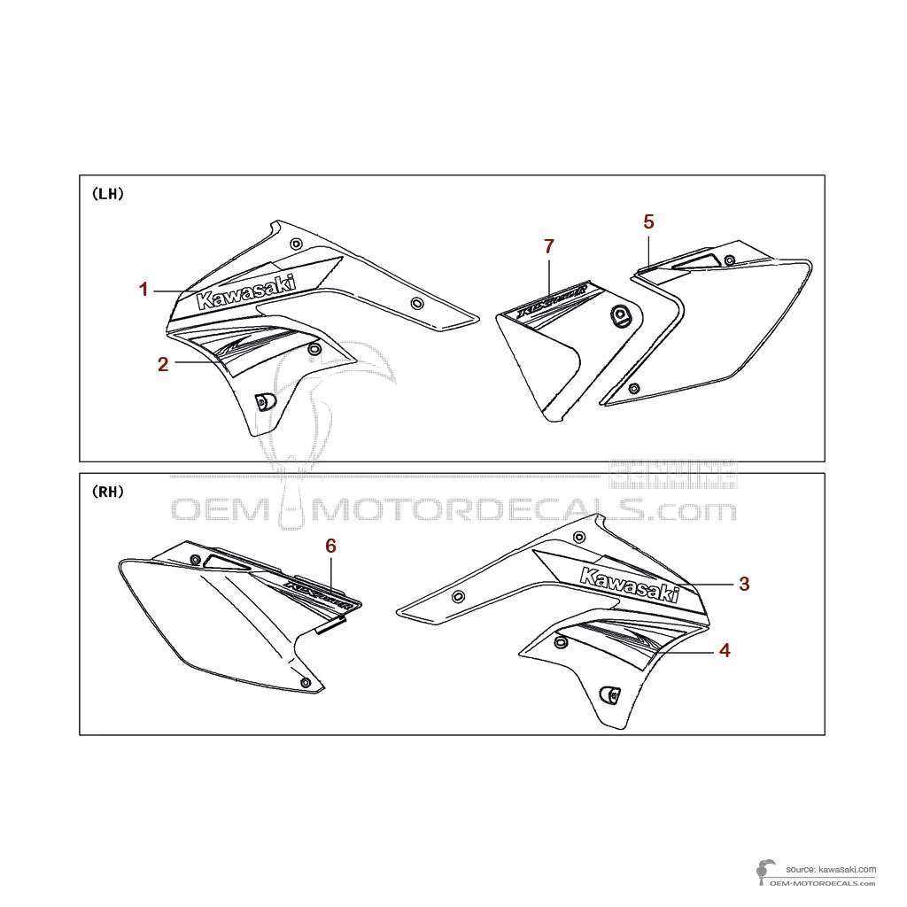 Naklejki do Kawasaki KLX450R 2011 - Zielony • Kawasaki Naklejki OEM