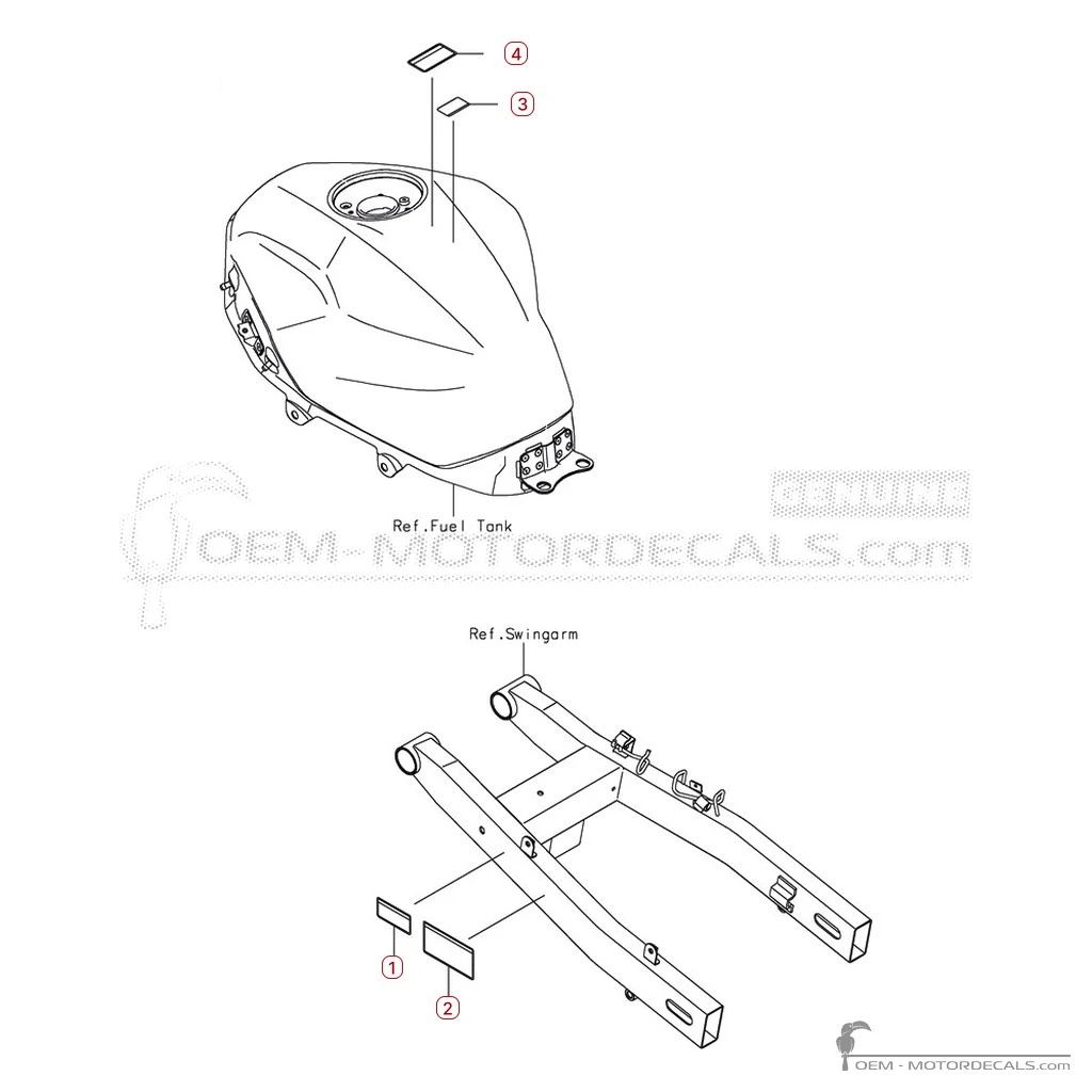 Decals for Caution labels • Kawasaki OEM Decals
