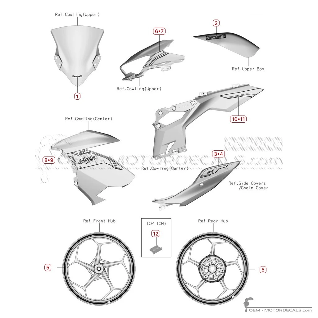 Aufkleber für Kawasaki NINJA E-1 2025 • Kawasaki OEM-Aufkleber Aufkleber für Kawasaki NINJA E-1 2025 • Kawasaki OEM-Aufkleber