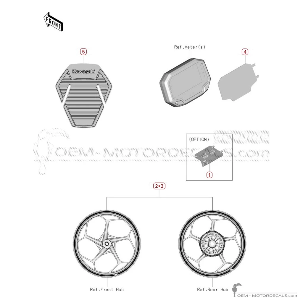Aufkleber für Optionale Aufkleber • Kawasaki OEM-Aufkleber Aufkleber für Optionale Aufkleber • Kawasaki OEM-Aufkleber