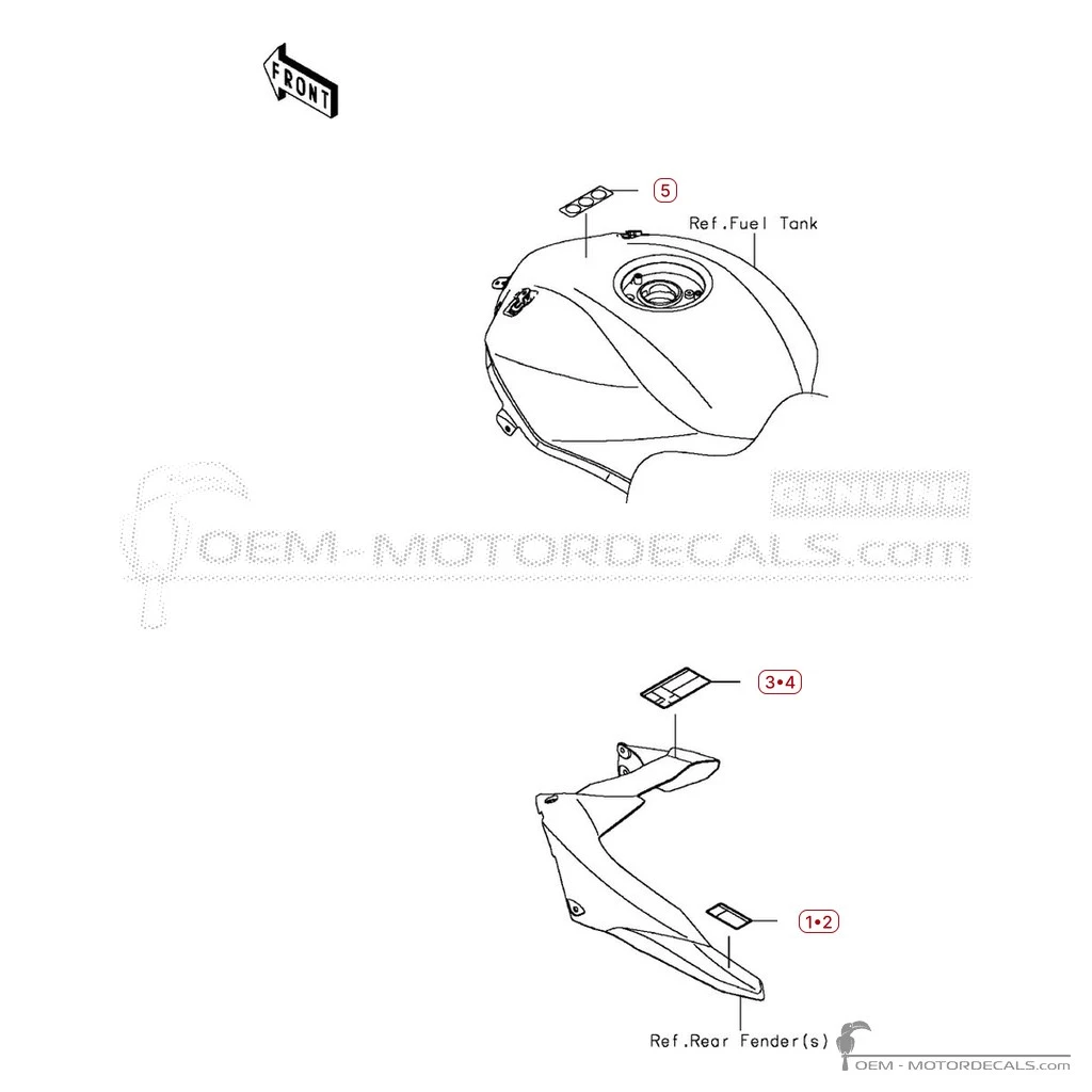 Pegatinas para Etiquetas de precaución • Kawasaki Pegatinas OEM Pegatinas para Etiquetas de precaución • Kawasaki Pegatinas OEM
