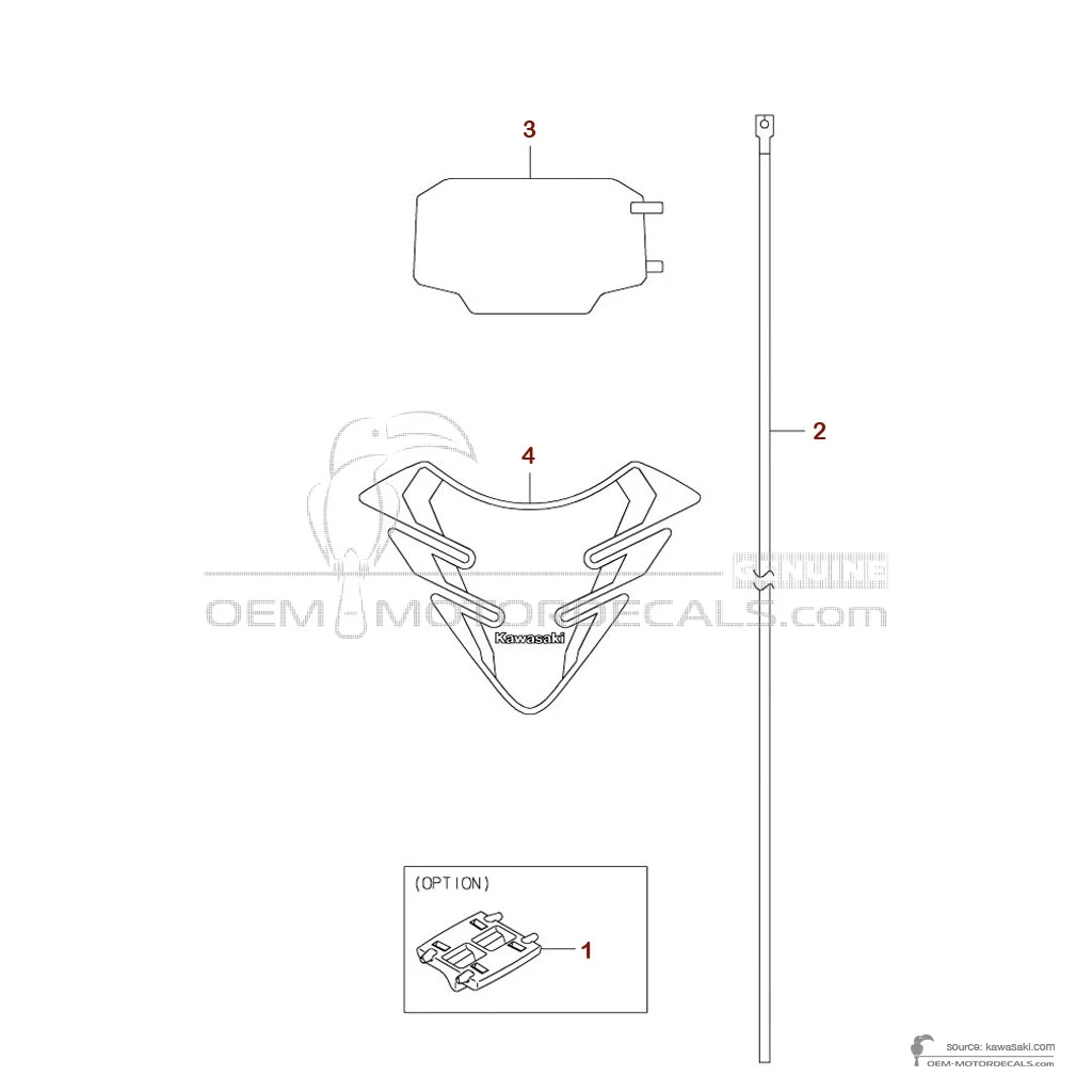 Decals for Kawasaki KLE650 VERSYS - Optional Stickers • Kawasaki OEM Decals