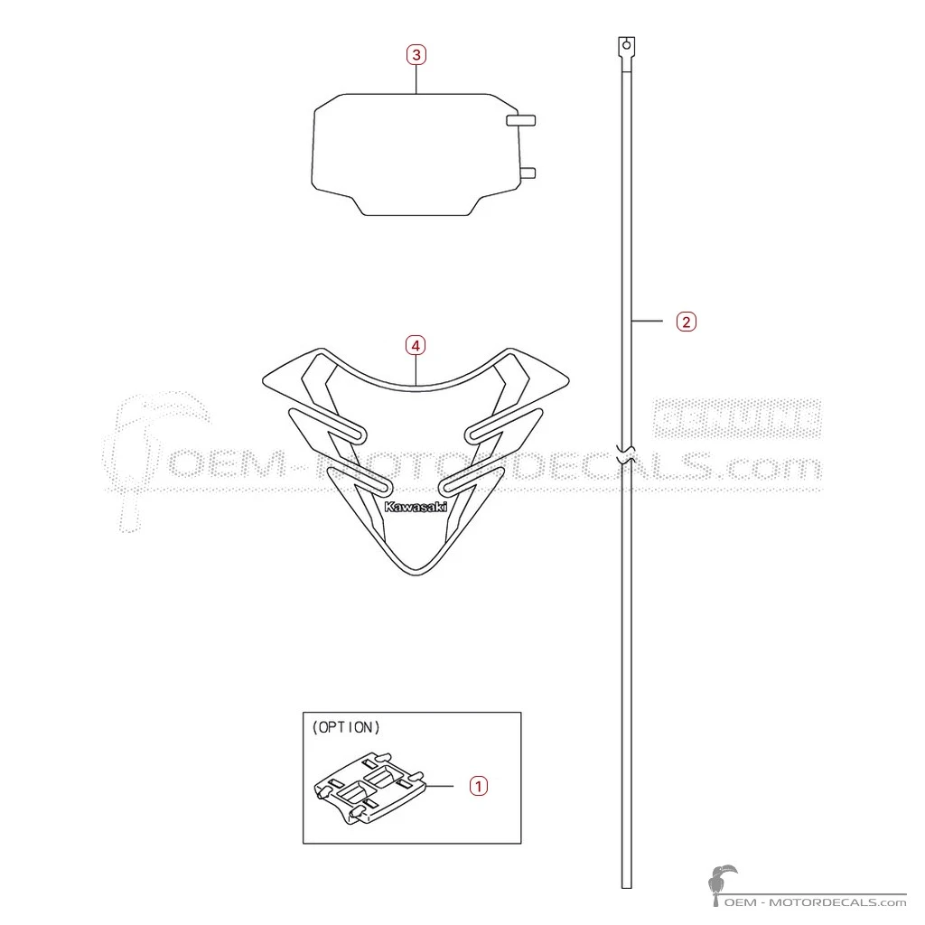 Decals for Optional Stickers • Kawasaki OEM Decals
