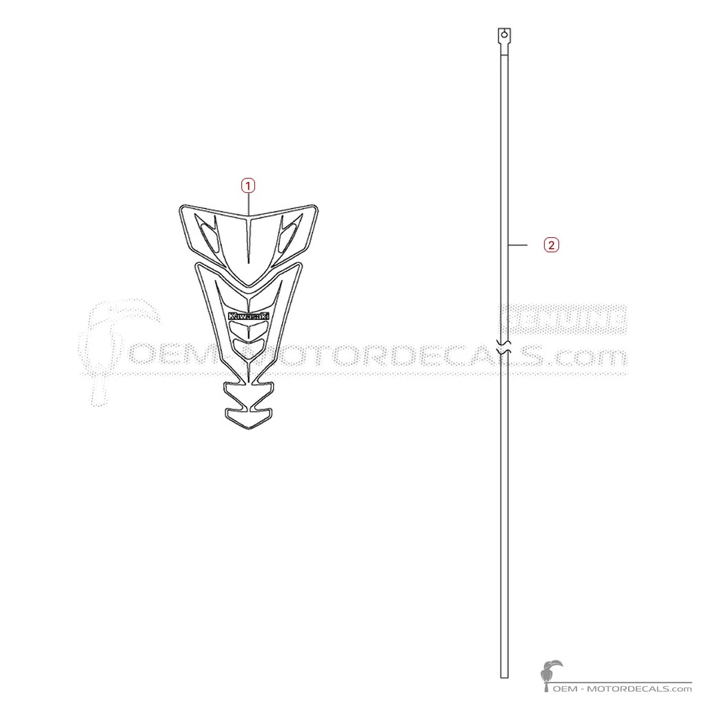 Adesivi opzionali per Z250SL | BR250 2016 • Kawasaki Adesivi OEM