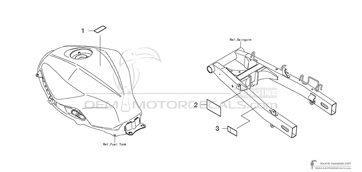 Decals for Kawasaki Z300 - Caution labels • Kawasaki OEM Decals