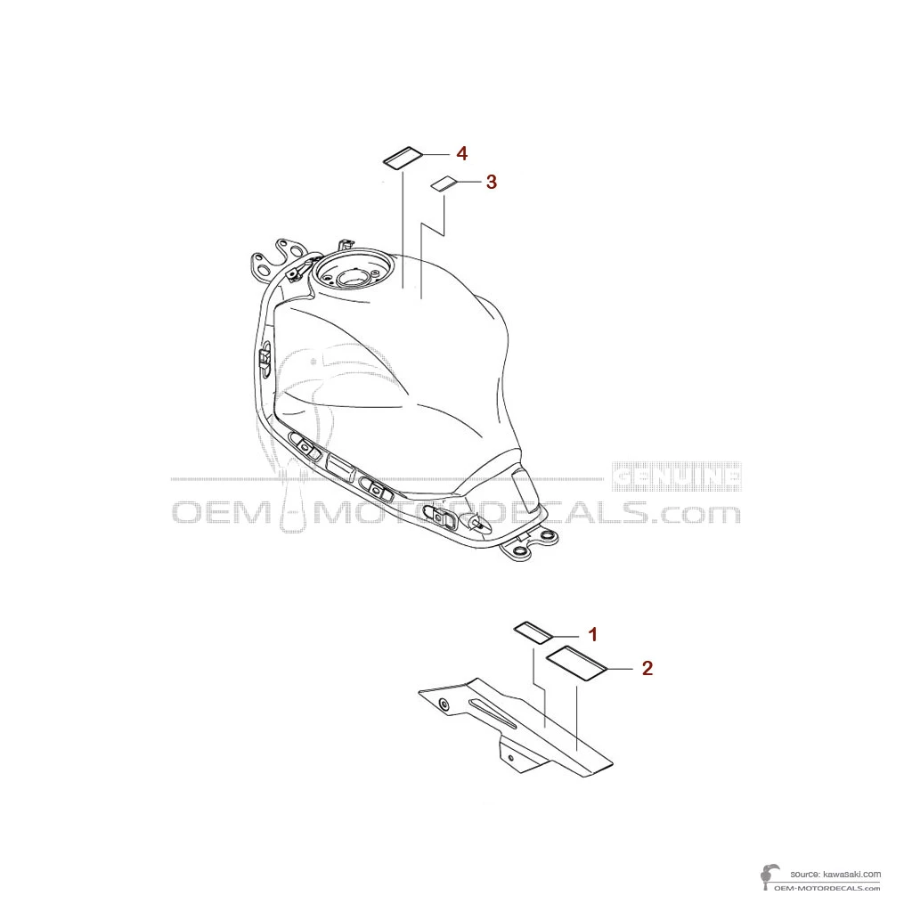Decals for Kawasaki Z650 | ER650 2025 - Caution labels • Kawasaki OEM Decals