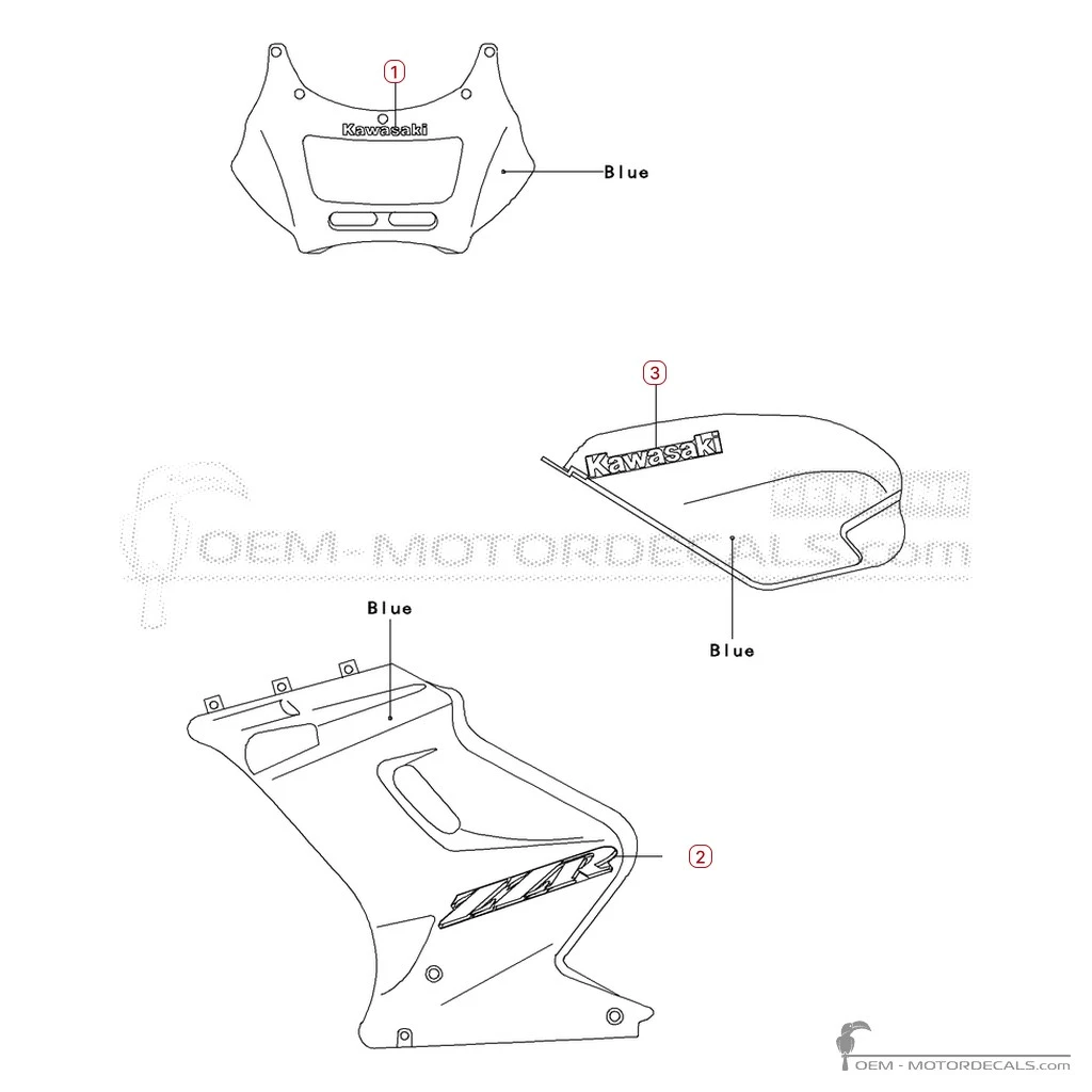 Naklejki do Kawasaki ZZ-R250 | EX250 2003 • Kawasaki Naklejki OEM Naklejki do Kawasaki ZZ-R250 | EX250 2003 • Kawasaki Naklejki OEM