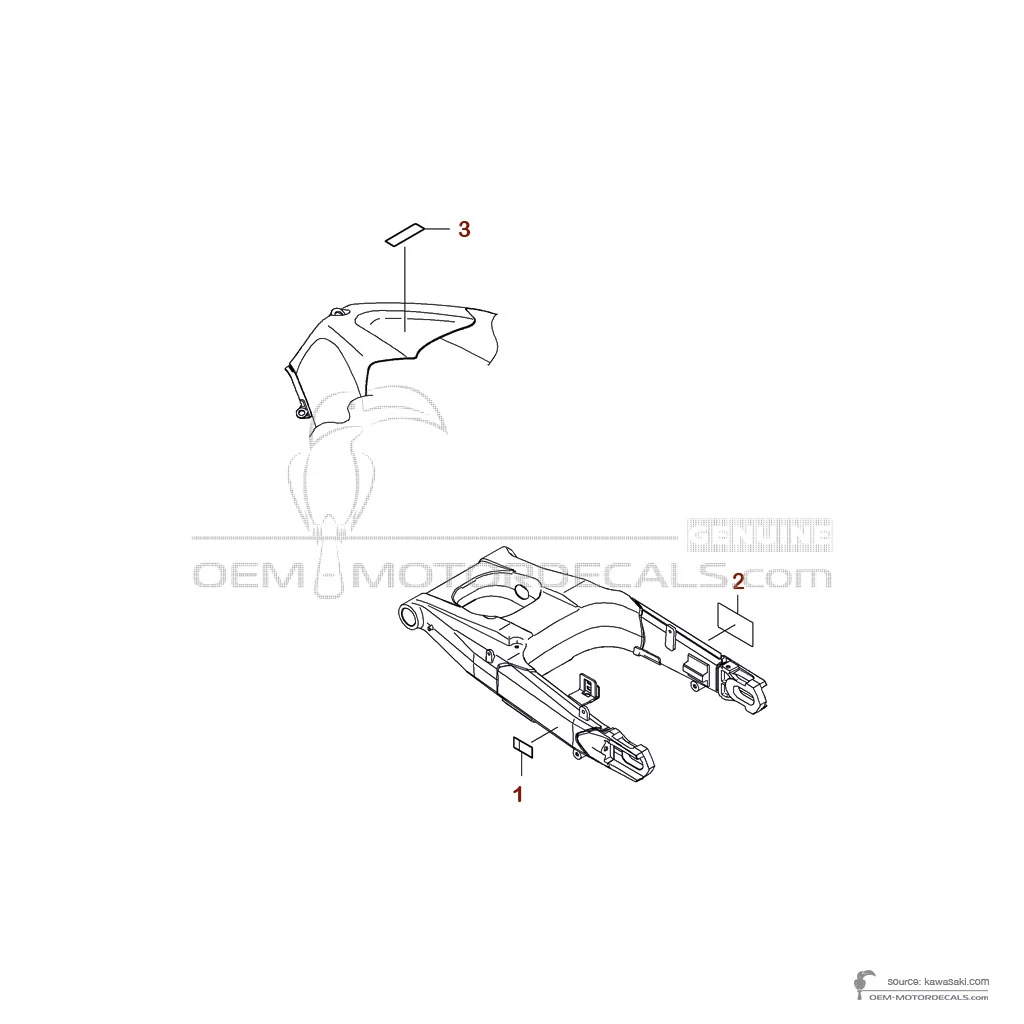 Decals for Kawasaki ZZR1400 2012 - Caution labels • Kawasaki OEM Decals