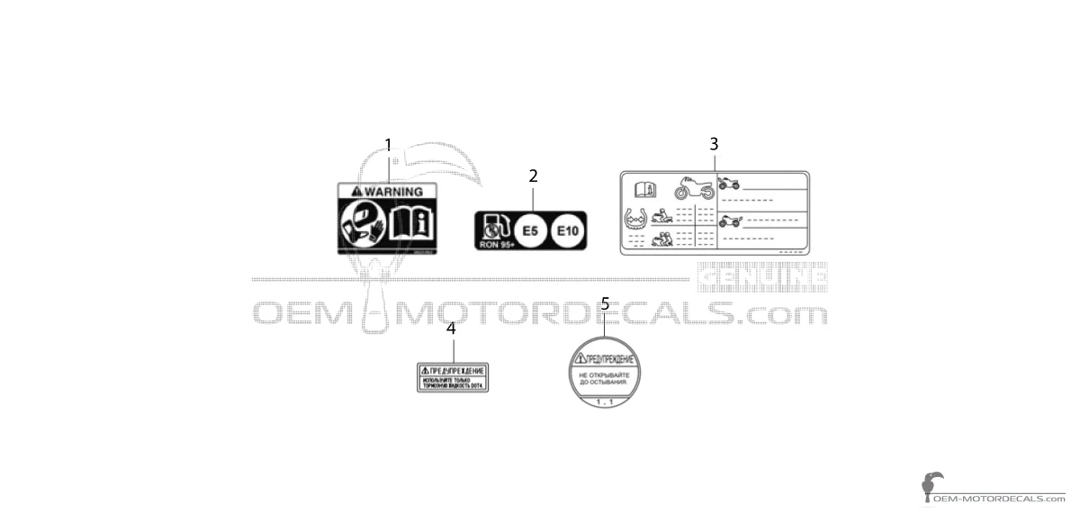 Decals for Suzuki GSXS950 - Caution labels • Suzuki OEM Decals