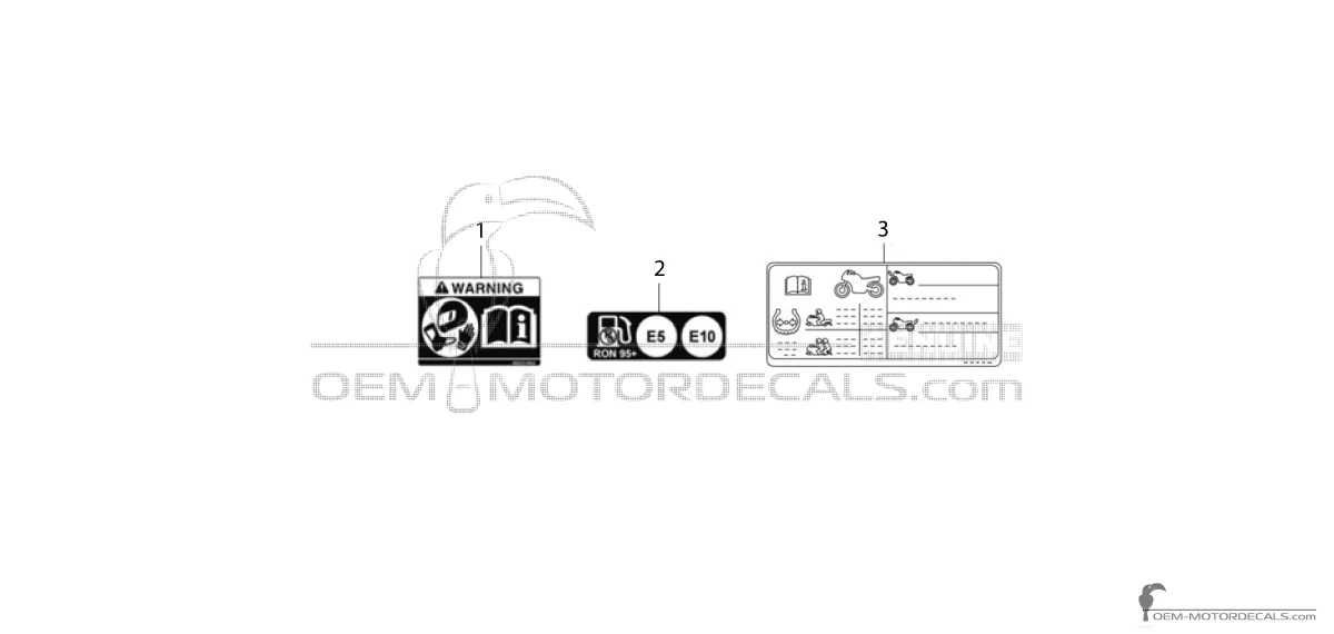 Decals for Suzuki GSXS950 - Caution labels • Suzuki OEM Decals
