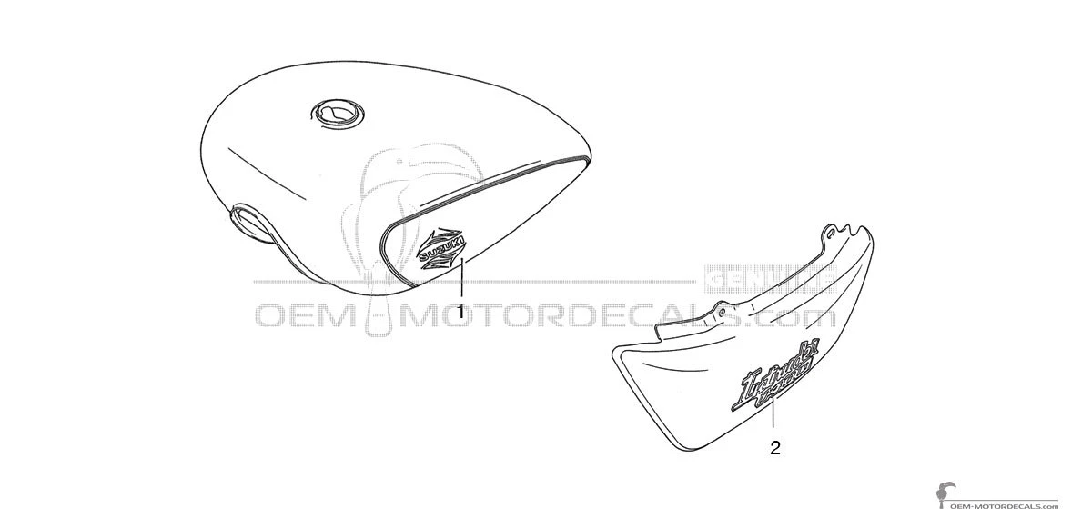 Decals for Suzuki VS1400 INTRUDER 1991 - Red • Suzuki OEM Decals