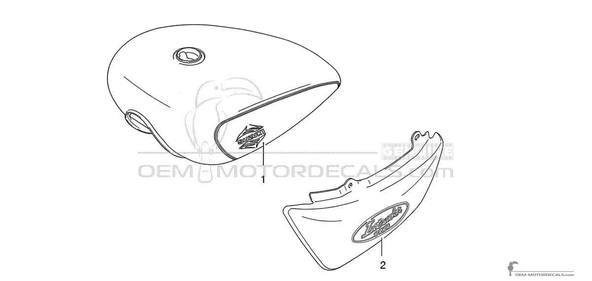 Aufkleber für Suzuki VS1400 INTRUDER 1995 - Grün • Suzuki OEM-Aufkleber
