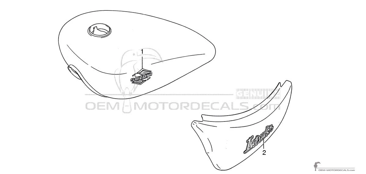 Adesivi per Suzuki VS750 INTRUDER 1985 - Rosso • Suzuki Adesivi OEM