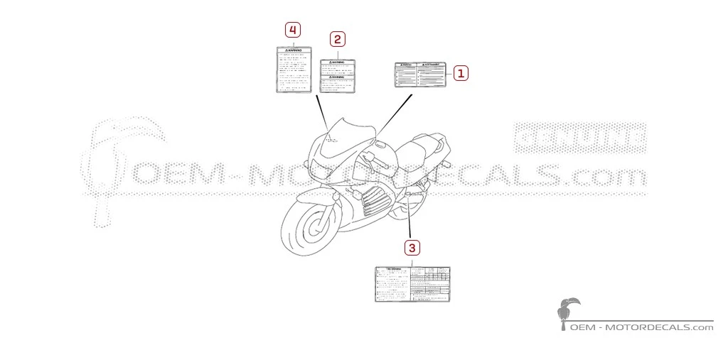 Aufkleber für Warnhinweise • Suzuki OEM-Aufkleber