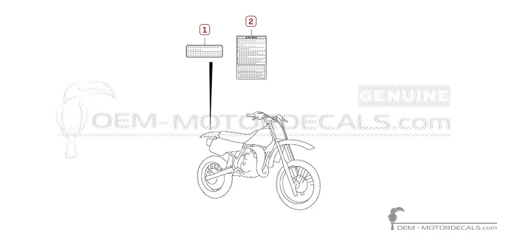 Naklejki do Naklejki ostrzegawcze • Suzuki Naklejki OEM